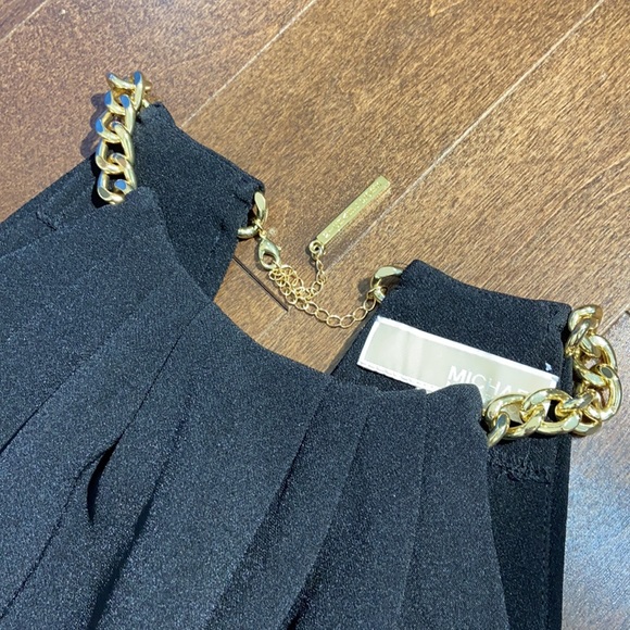 Michael Kors Chain Halter Neck Mini Black Dress - Picture 7 of 15